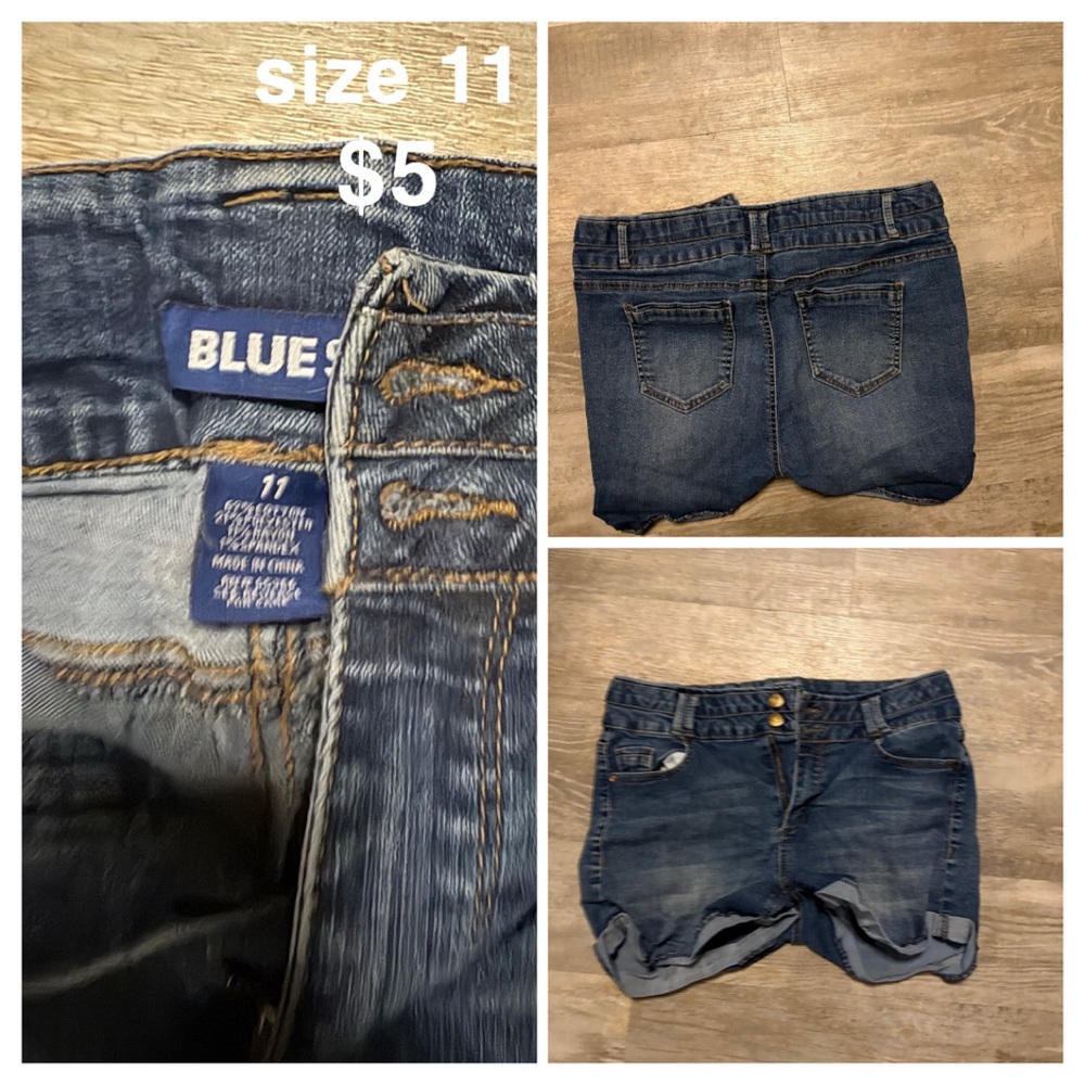 Blue Sky Dark Blue Jean Shorts
